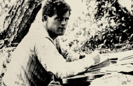 Photo 1 Photo de Jack London écrivant en 1905